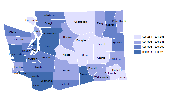 What is considered a good salary in Washington?